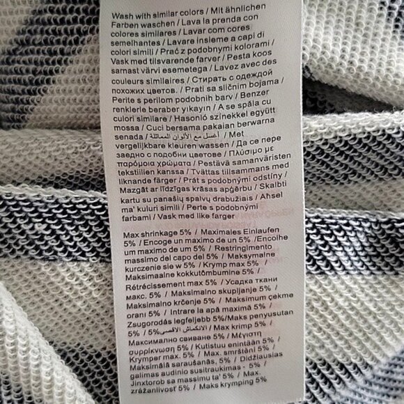 Mama Licious Maternity Blue Gray Long Sleeve Striped Crew Neck Mini Dress size S - Picture 12 of 12